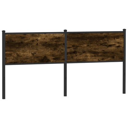 Testiera di Ricambio Rovere Fumo 160 cm in Legno Multistrato e Acciaio