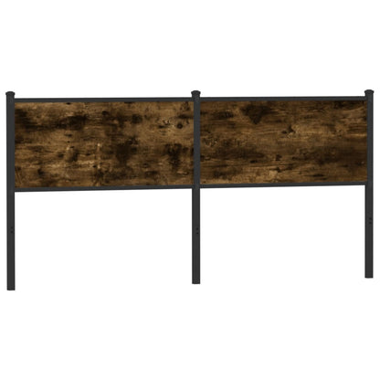 Testiera di Ricambio Rovere Fumo 180 cm in Legno Multistrato e Acciaio
