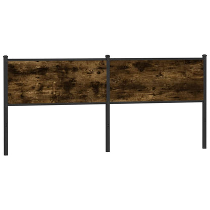 Testiera Rovere Fumo 190 cm in Legno Multistrato e Acciaio