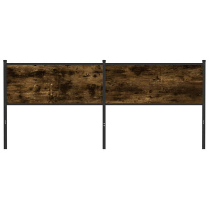 Testiera Rovere Fumo 190 cm in Legno Multistrato e Acciaio