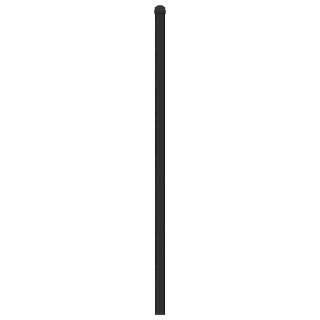 Testiera Rovere Fumo 190 cm in Legno Multistrato e Acciaio