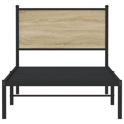 Giroletto senza Materaso in Metallo Rovere Sonoma 75x190 cm