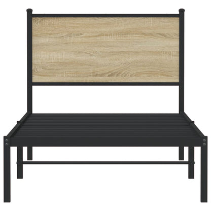 Giroletto senza Materaso in Metallo Rovere Sonoma 80x200 cm