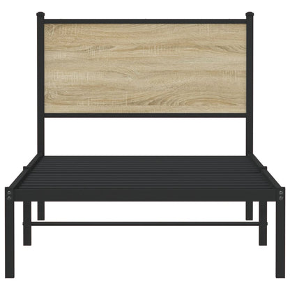 Giroletto senza Materaso in Metallo Rovere Sonoma 90x190 cm
