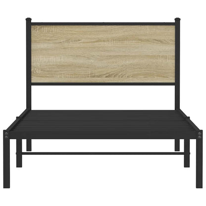 Giroletto senza Materaso in Metallo Rovere Sonoma 100x190 cm
