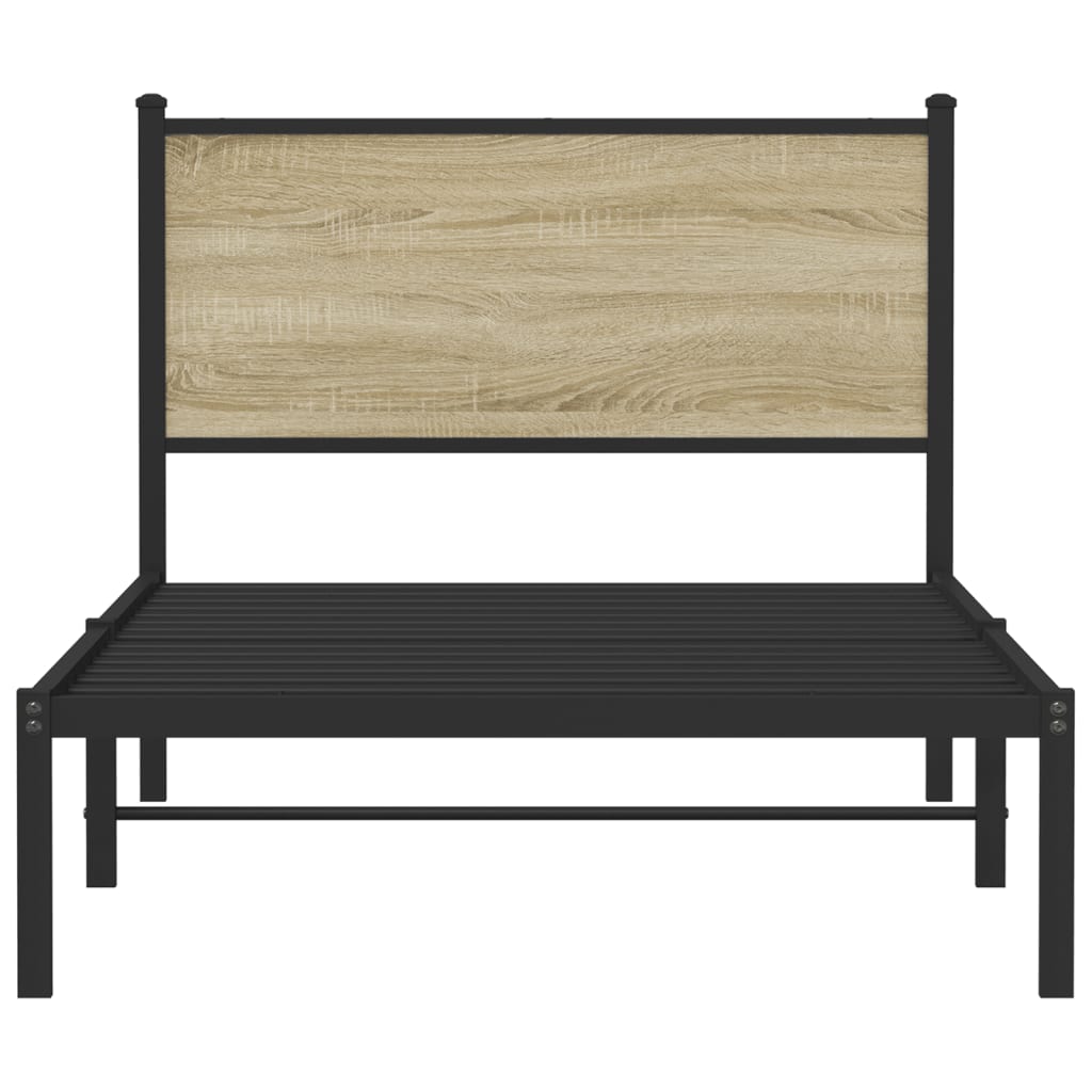 Giroletto senza Materaso in Metallo Rovere Sonoma 107x203 cm