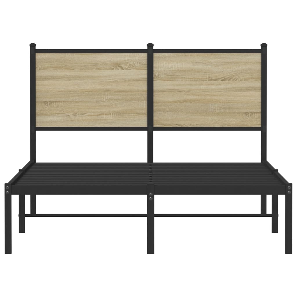 Giroletto senza Materaso in Metallo Rovere Sonoma 120x190 cm