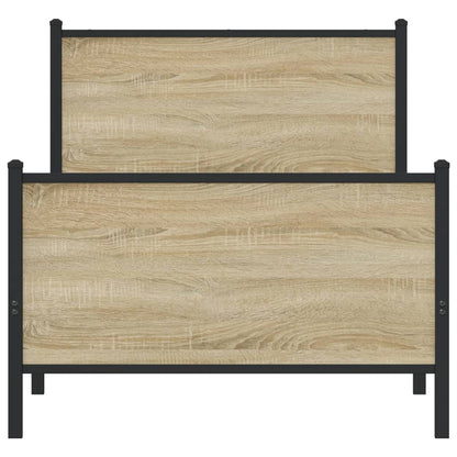 Giroletto senza Materaso in Metallo Rovere Sonoma 80x200 cm