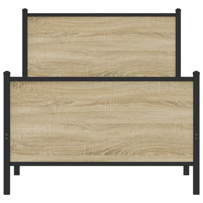 Giroletto senza Materaso in Metallo Rovere Sonoma 90x190 cm