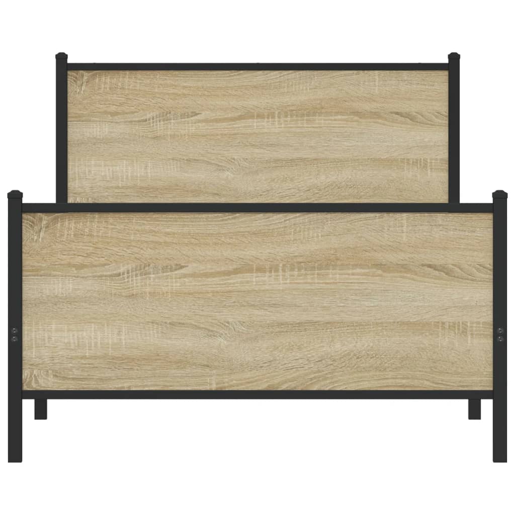 Giroletto senza Materaso in Metallo Rovere Sonoma 100x190 cm