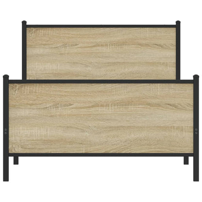 Giroletto senza Materaso in Metallo Rovere Sonoma 100x190 cm