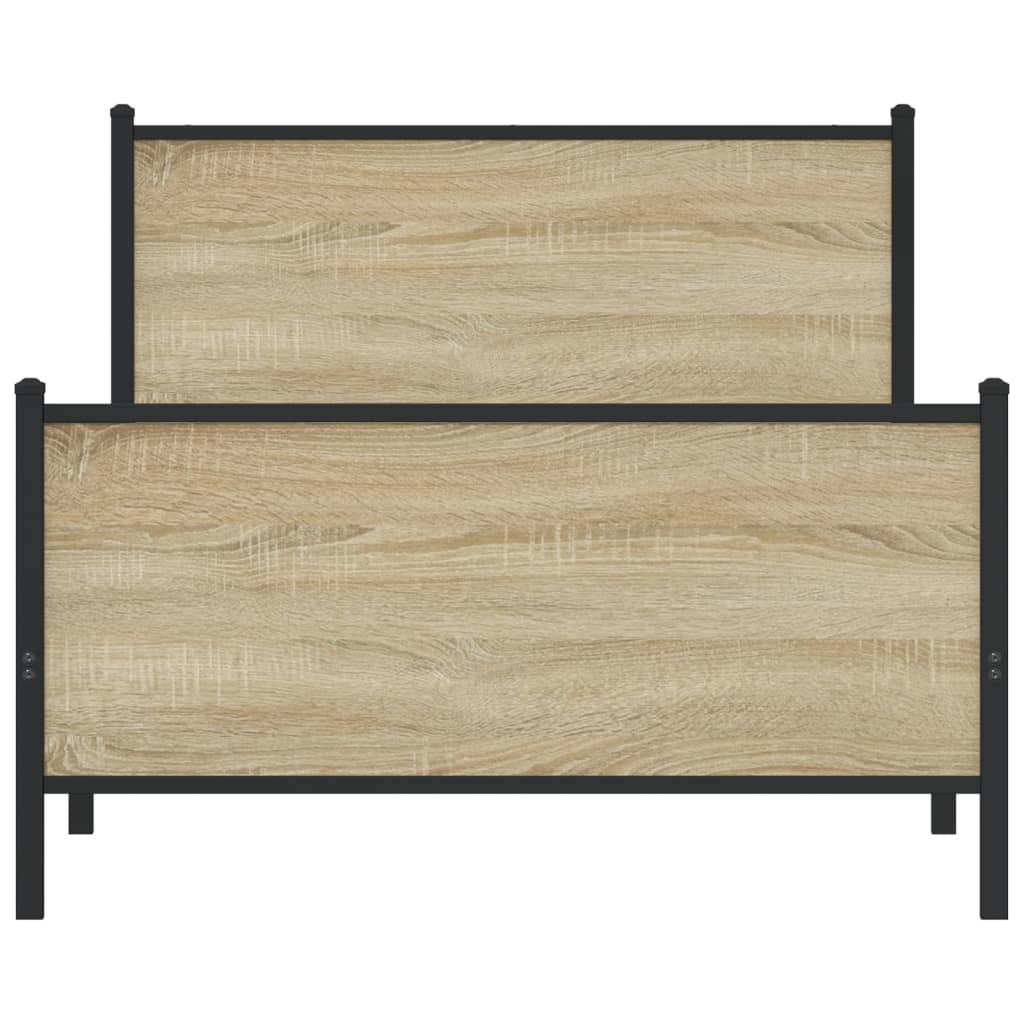 Giroletto senza Materaso in Metallo Rovere Sonoma 100x200 cm