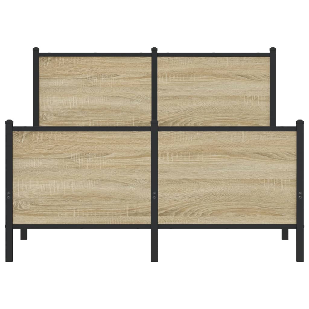 Giroletto senza Materaso in Metallo Rovere Sonoma 120x190 cm
