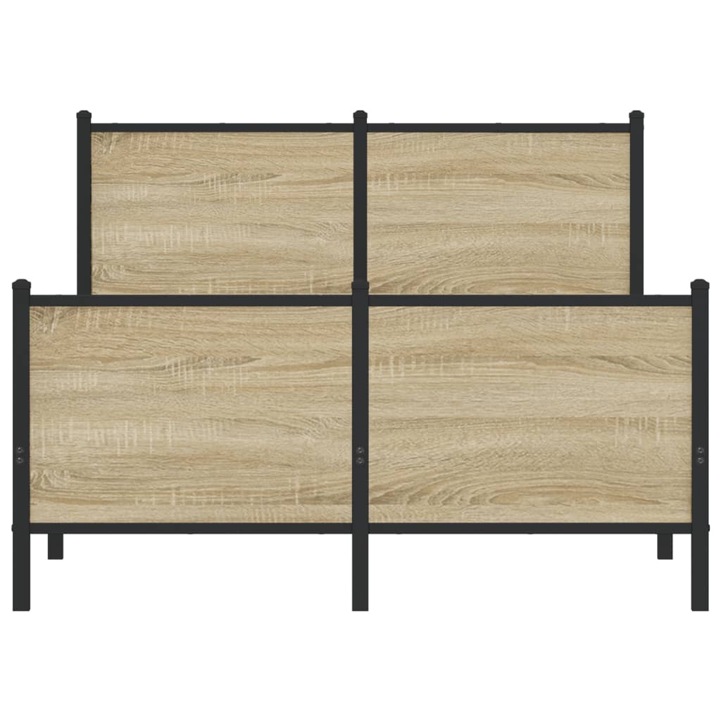 Giroletto senza Materaso in Metallo Rovere Sonoma 120x200 cm