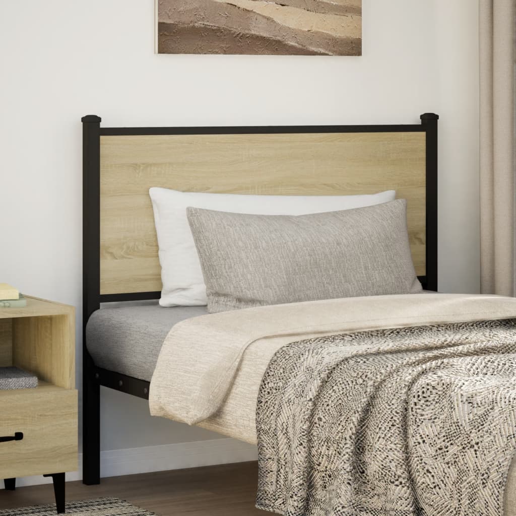 Testiera di Ricambio Sonoma 107 cm in Legno Multistrato e Acciaio