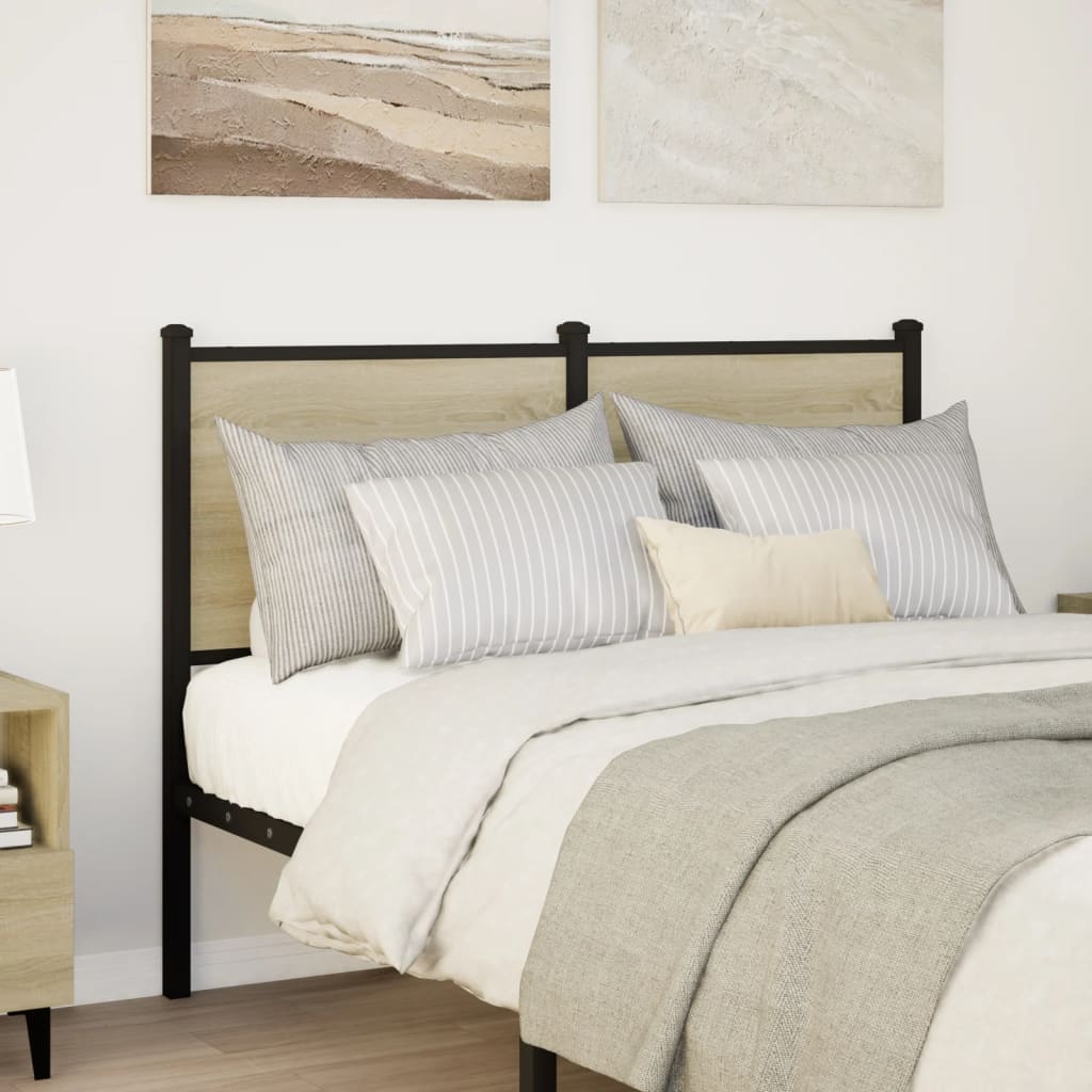 Testiera Sonoma 120 cm in Legno Multistrato e Acciaio