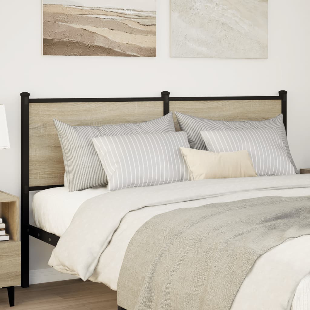 Testiera Sonoma 150 cm in Legno Multistrato e Acciaio