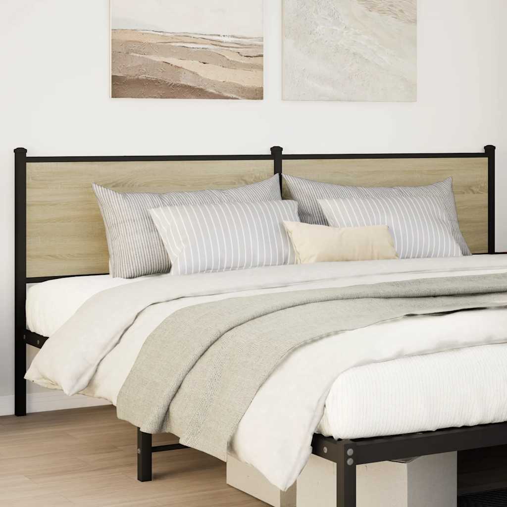Testiera Sonoma 190 cm in Legno Multistrato e Acciaio