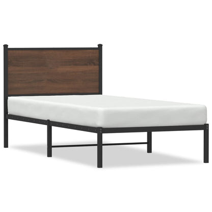 Giroletto senza Materasso in Metallo Rovere Marrone 80x200 cm