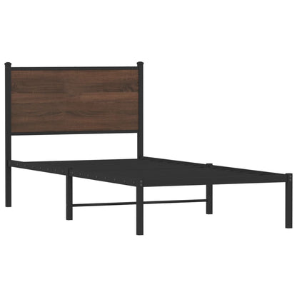 Giroletto senza Materasso in Metallo Rovere Marrone 80x200 cm