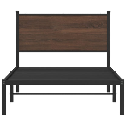Giroletto senza Materasso in Metallo Rovere Marrone 100x200 cm