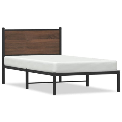Giroletto senza Materasso in Metallo Rovere Marrone 107x203 cm