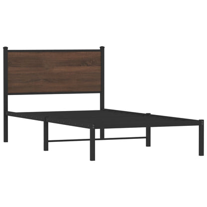 Giroletto senza Materasso in Metallo Rovere Marrone 107x203 cm