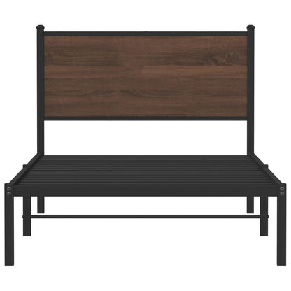 Giroletto senza Materasso in Metallo Rovere Marrone 107x203 cm