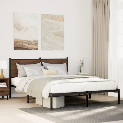 Giroletto senza Materasso in Metallo Rovere Marrone 140x190 cm