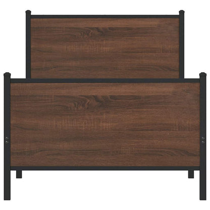 Giroletto senza Materasso in Metallo Rovere Marrone 80x200 cm