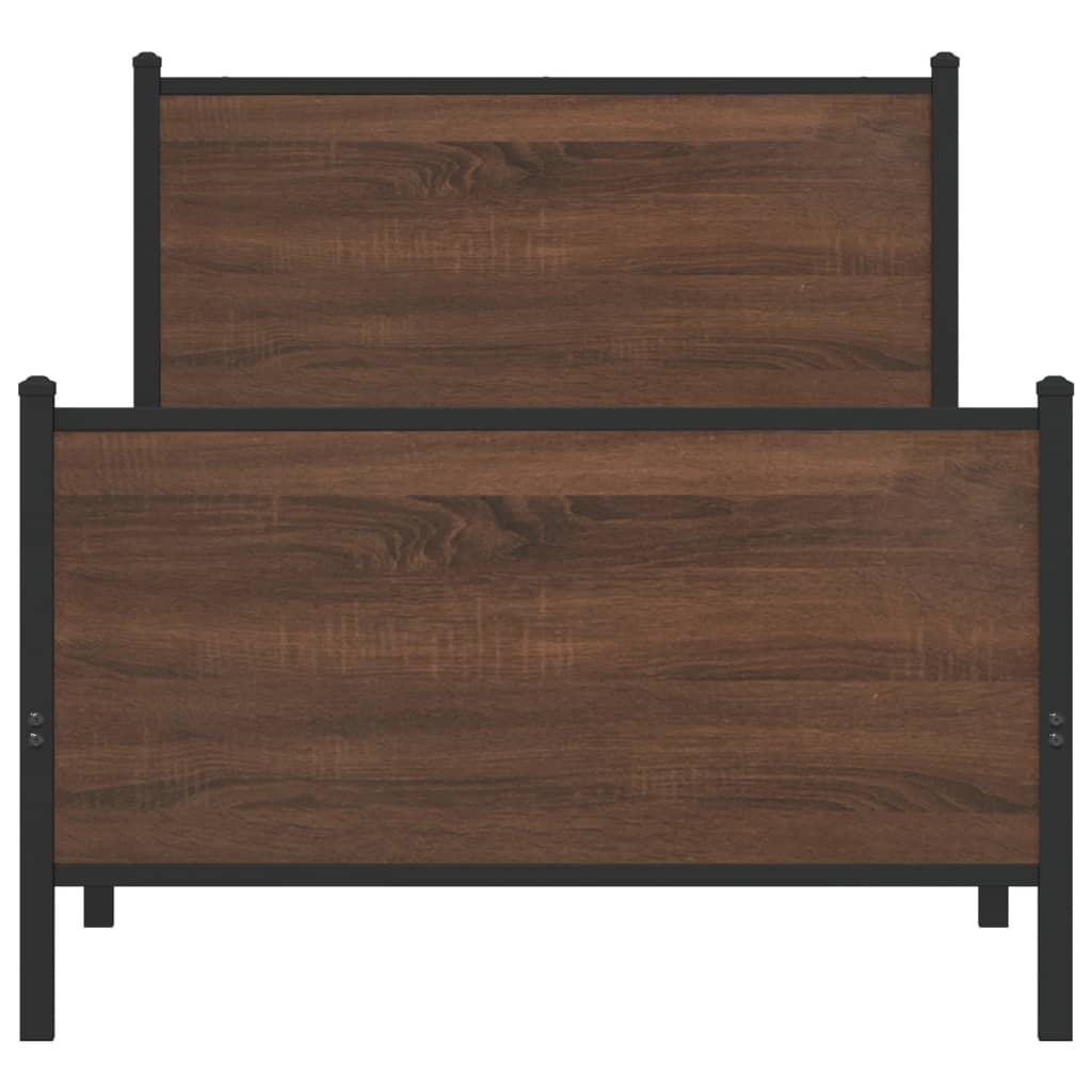 Giroletto senza Materasso in Metallo Rovere Marrone 107x203 cm
