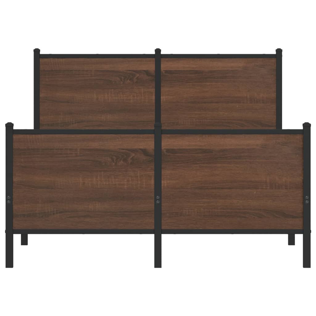 Giroletto senza Materasso in Metallo Rovere Marrone 120x190 cm