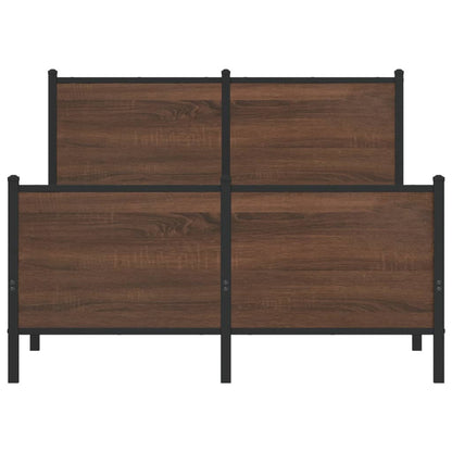 Giroletto senza Materasso in Metallo Rovere Marrone 120x190 cm