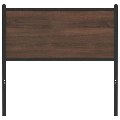 Testiera di Ricambio Rovere Marrone 80 cm in Legno Multistrato e Acciaio