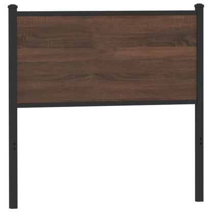Testiera Rovere Marrone 90 cm in Legno Multistrato e Acciaio