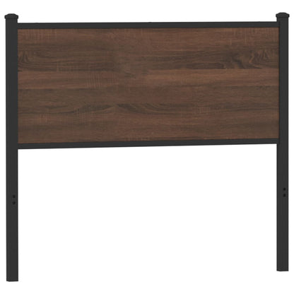 Testiera di Ricambio Rovere Marrone 100 cm in Legno Multistrato e Acciaio