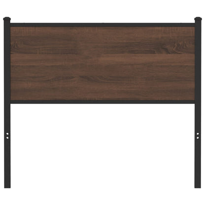 Testiera di Ricambio Rovere Marrone 100 cm in Legno Multistrato e Acciaio