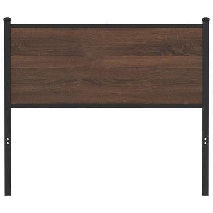 Testiera di Ricambio Rovere Marrone 107 cm in Legno Multistrato e Acciaio