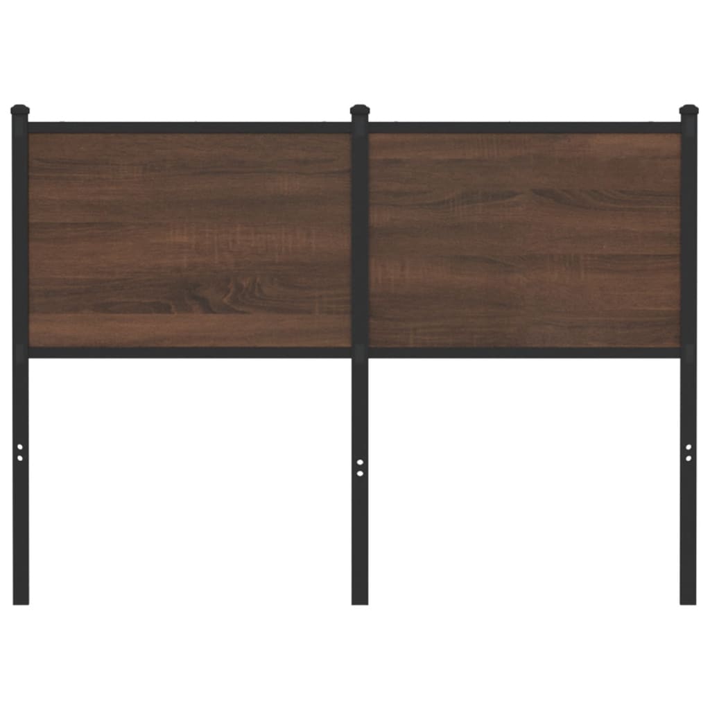 Testiera di Ricambio Rovere Marrone 120 cm in Legno Multistrato e Acciaio