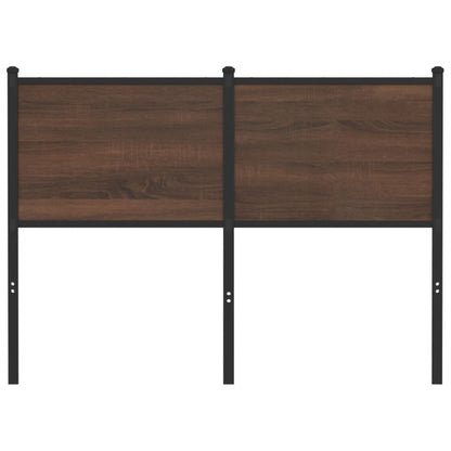 Testiera di Ricambio Rovere Marrone 120 cm in Legno Multistrato e Acciaio