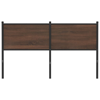 Testiera di Ricambio Rovere Marrone 140 cm in Legno Multistrato e Acciaio