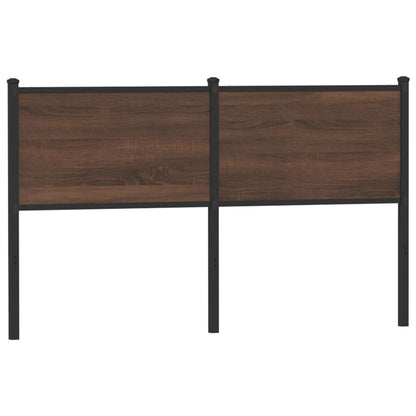 Testiera Rovere Marrone 150 cm in Legno Multistrato e Acciaio