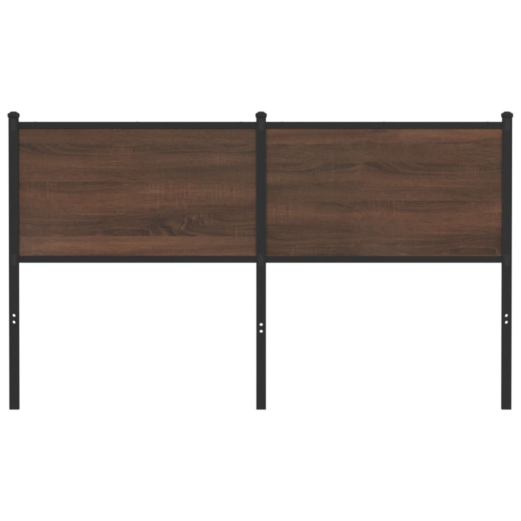 Testiera di Ricambio Rovere Marrone 150 cm in Legno Multistrato e Acciaio
