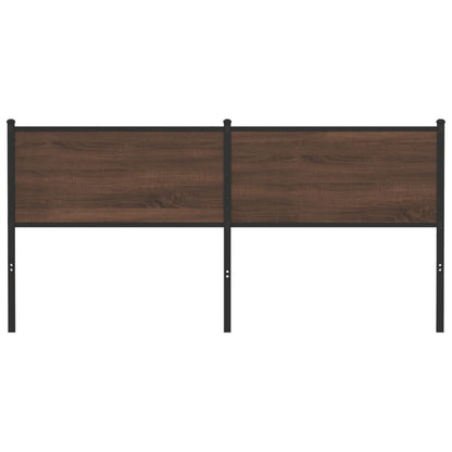 Testiera di Ricambio Rovere Marrone 160 cm in Legno Multistrato e Acciaio