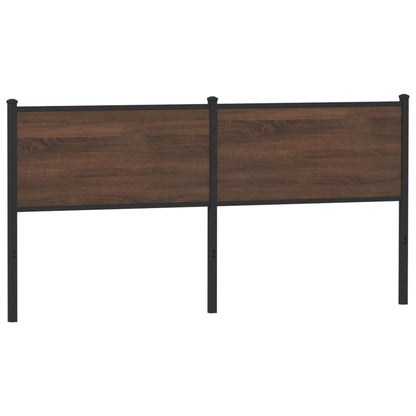 Testiera di Ricambio Rovere Marrone 160 cm in Legno Multistrato e Acciaio