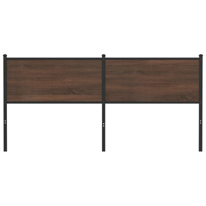 Testiera di Ricambio Rovere Marrone 180 cm in Legno Multistrato e Acciaio