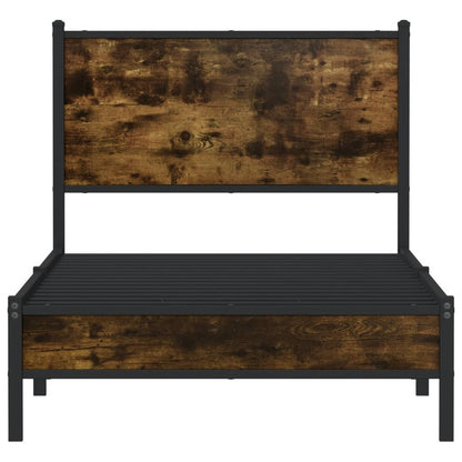 Giroletto senza Materasso in Metallo Rovere Fumo 75x190 cm
