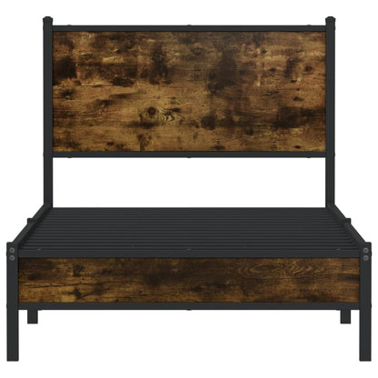 Giroletto senza Materaso in Metallo Rovere Fumo 80x200 cm