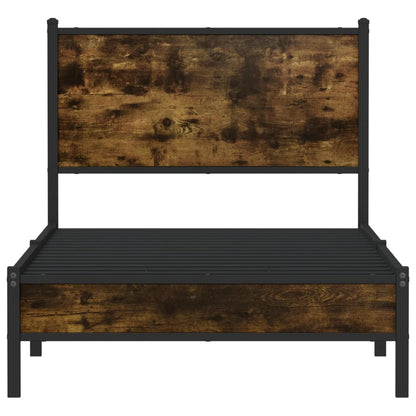 Giroletto senza Materaso in Metallo Rovere Fumo 90x190 cm