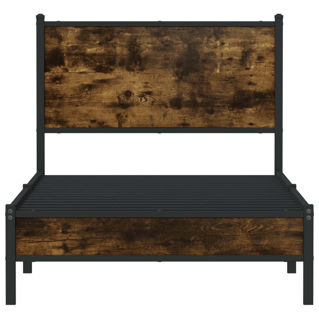 Giroletto senza Materaso in Metallo Rovere Fumo 90x200 cm